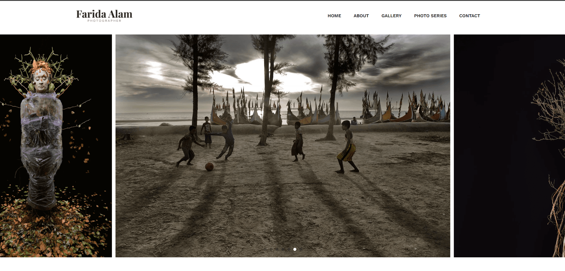 Farida Alam — Photographer Portfolio Website screenshot 1 of 3