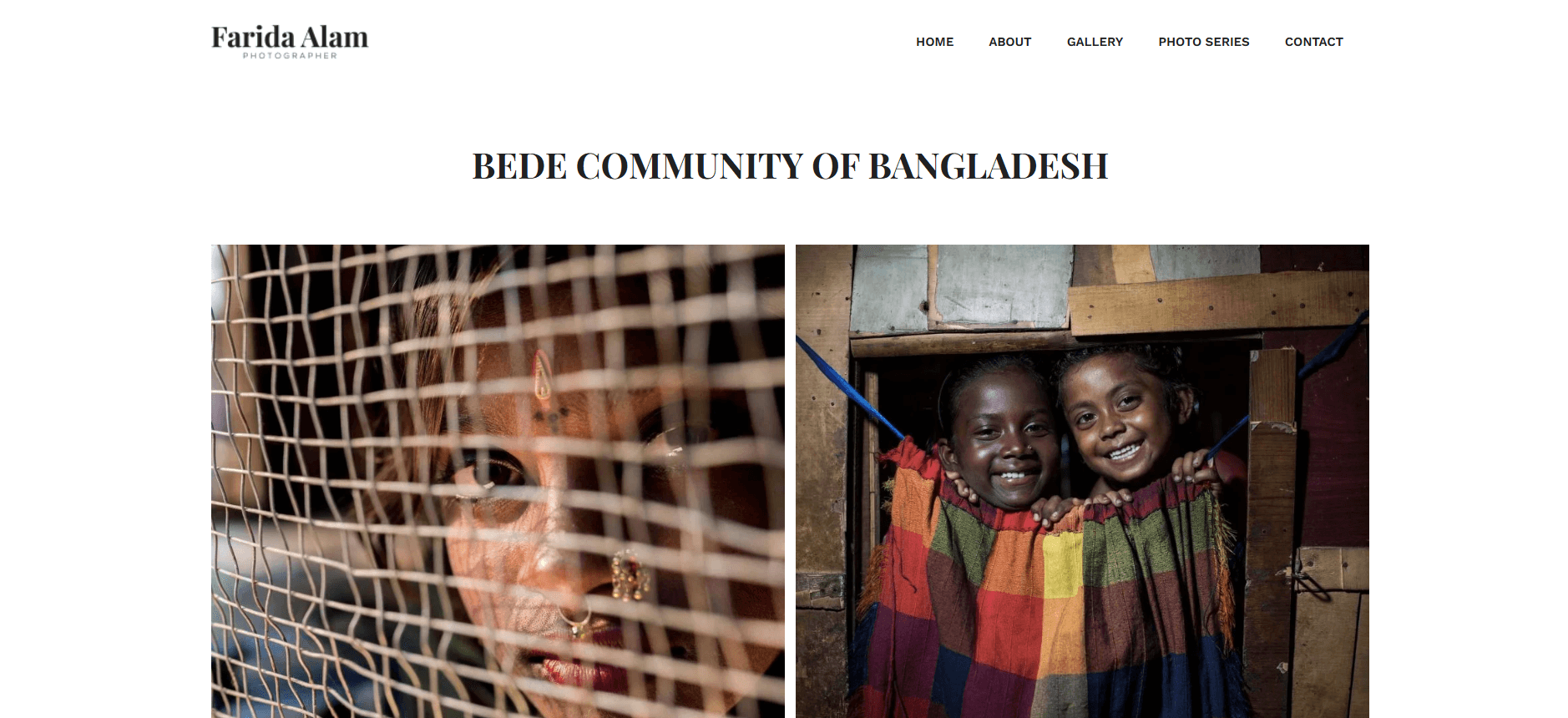Farida Alam — Photographer Portfolio Website screenshot 2 of 3