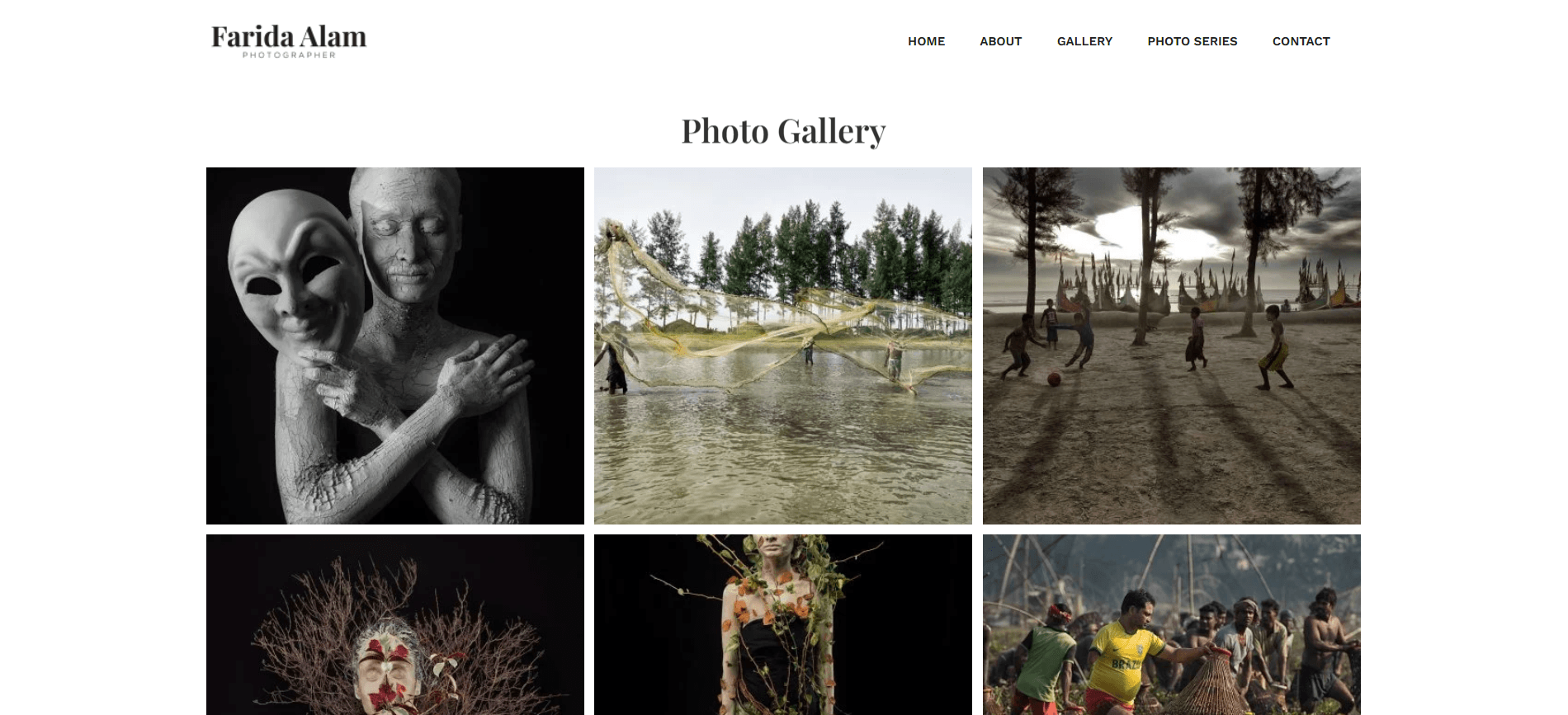 Farida Alam — Photographer Portfolio Website screenshot 3 of 3